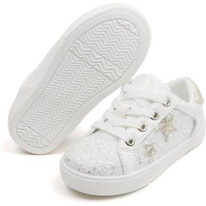 imageFelix ampamp Flora ToddlerLittle Kid Girls Running Shoes Sports Sneakers Princess Casual Glitter ShoesBs819glitter White