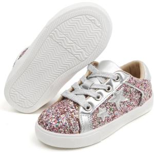 imageFelix ampamp Flora ToddlerLittle Kid Girls Running Shoes Sports Sneakers Princess Casual Glitter ShoesBs819multicolor