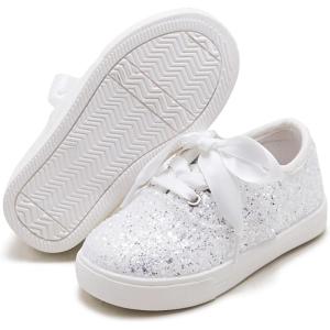 imageFelix ampamp Flora ToddlerLittle Kid Girls Running Shoes Sports Sneakers Princess Casual Glitter ShoesBs821glitter White