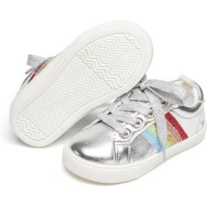 imageFelix ampamp Flora ToddlerLittle Kid Girls Running Shoes Sports Sneakers Princess Casual Glitter ShoesBs824silver