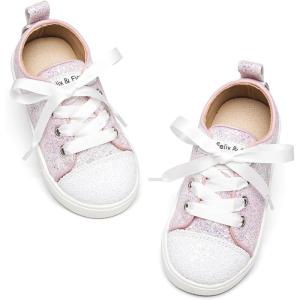 imageFelix ampamp Flora ToddlerLittle Kid Girls Running Shoes Sports Sneakers Princess Casual Glitter ShoesBs826glitter Pink