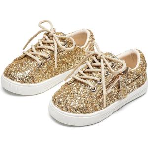 imageFelix ampamp Flora ToddlerLittle Kid Girls Running Shoes Sports Sneakers Princess Casual Glitter ShoesBs827glitter Gold