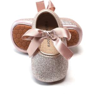 imageSoft Sole Baby Dress Shoes  Infant Baby Walking Shoes Moccasinss Rubber Sole Crib ShoesB10pink