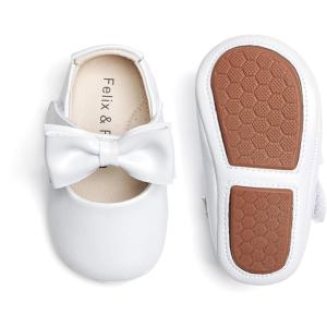 imageSoft Sole Baby Dress Shoes  Infant Baby Walking Shoes Moccasinss Rubber Sole Crib ShoesB15white