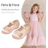 imageFelix ampamp Flora Toddler Girl Dress Shoes  Flower Girl Ballet Flats School Wedding PartyB891dark Nude