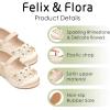 imageFelix ampamp Flora Toddler Girl Dress Shoes  Flower Girl Ballet Flats School Wedding PartyB891gold