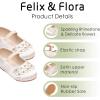 imageFelix ampamp Flora Toddler Girl Dress Shoes  Flower Girl Ballet Flats School Wedding PartyB891ivory White