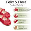 imageFelix ampamp Flora Toddler Girl Dress Shoes  Flower Girl Ballet Flats School Wedding PartyB891red