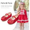imageFelix ampamp Flora Toddler Girl Dress Shoes  Flower Girl Ballet Flats School Wedding PartyB891red