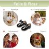 imageFelix ampamp Flora Toddler Girl Dress Shoes  Flower Girl Ballet Flats School Wedding PartyB903black