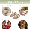 imageFelix ampamp Flora Toddler Girl Dress Shoes  Flower Girl Ballet Flats School Wedding PartyB903glitter Gold