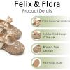 imageFelix ampamp Flora Toddler Girl Dress Shoes  Flower Girl Ballet Flats School Wedding PartyB903glitter Gold