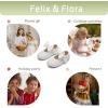 imageFelix ampamp Flora Toddler Girl Dress Shoes  Flower Girl Ballet Flats School Wedding PartyB903glitter White