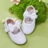 imageFelix ampamp Flora Toddler Girl Dress Shoes  Flower Girl Ballet Flats School Wedding PartyB903glitter White