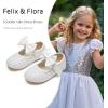 imageFelix ampamp Flora Toddler Girl Dress Shoes  Flower Girl Ballet Flats School Wedding PartyB903glitter White