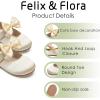 imageFelix ampamp Flora Toddler Girl Dress Shoes  Flower Girl Ballet Flats School Wedding PartyB903s Champagne Gold
