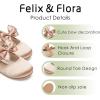 imageFelix ampamp Flora Toddler Girl Dress Shoes  Flower Girl Ballet Flats School Wedding PartyB903s Dark Nude
