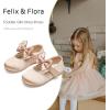 imageFelix ampamp Flora Toddler Girl Dress Shoes  Flower Girl Ballet Flats School Wedding PartyB903s Dark Nude