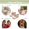 imageFelix ampamp Flora Toddler Girl Dress Shoes  Flower Girl Ballet Flats School Wedding PartyB903s Dark Nude