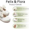 imageFelix ampamp Flora Toddler Girl Dress Shoes  Flower Girl Ballet Flats School Wedding PartyB903s Ivory
