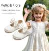 imageFelix ampamp Flora Toddler Girl Dress Shoes  Flower Girl Ballet Flats School Wedding PartyB903s Ivory