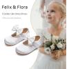 imageFelix ampamp Flora Toddler Girl Dress Shoes  Flower Girl Ballet Flats School Wedding PartyB903s White