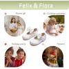 imageFelix ampamp Flora Toddler Girl Dress Shoes  Flower Girl Ballet Flats School Wedding PartyB903s White