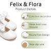 imageFelix ampamp Flora Toddler Girl Dress Shoes  Flower Girl Ballet Flats School Wedding PartyB903white
