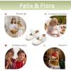 imageFelix ampamp Flora Toddler Girl Dress Shoes  Flower Girl Ballet Flats School Wedding PartyB903white