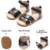imageFelix ampamp Flora Toddler Girl Sandals  Flower Girl Dress Shoes Open Toe Little Kid Summer FlatsBc205 Black