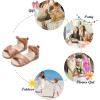 imageFelix ampamp Flora Toddler Girl Sandals  Flower Girl Dress Shoes Open Toe Little Kid Summer FlatsBc205 Brown