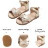 imageFelix ampamp Flora Toddler Girl Sandals  Flower Girl Dress Shoes Open Toe Little Kid Summer FlatsBc205 Gold