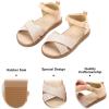 imageFelix ampamp Flora Toddler Girl Sandals  Flower Girl Dress Shoes Open Toe Little Kid Summer FlatsBc205nude