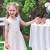 imageFelix ampamp Flora Toddler Girl Sandals  Flower Girl Dress Shoes Open Toe Little Kid Summer FlatsBc214brown