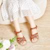 imageFelix ampamp Flora Toddler Girl Sandals  Flower Girl Dress Shoes Open Toe Little Kid Summer FlatsBc214brown