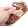 imageFelix ampamp Flora Toddler Girl Sandals  Flower Girl Dress Shoes Open Toe Little Kid Summer FlatsBc214brown