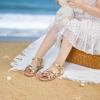 imageFelix ampamp Flora Toddler Girl Sandals  Flower Girl Dress Shoes Open Toe Little Kid Summer FlatsBc214gold