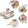 imageFelix ampamp Flora Toddler Girl Sandals  Flower Girl Dress Shoes Open Toe Little Kid Summer FlatsBc214white