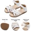 imageFelix ampamp Flora Toddler Girl Sandals  Flower Girl Dress Shoes Open Toe Little Kid Summer FlatsBc214white