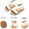 imageFelix ampamp Flora Toddler Girl Sandals  Flower Girl Dress Shoes Open Toe Little Kid Summer FlatsBc233white