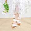 imageFelix ampamp Flora Toddler Girl Sandals  Flower Girl Dress Shoes Open Toe Little Kid Summer FlatsBc233white