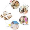 imageFelix ampamp Flora Toddler Girl Sandals  Flower Girl Dress Shoes Open Toe Little Kid Summer FlatsBc233white