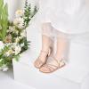 imageFelix ampamp Flora Toddler Girl Sandals  Flower Girl Dress Shoes Open Toe Little Kid Summer FlatsBc276gold
