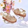 imageFelix ampamp Flora Toddler Girl Sandals  Flower Girl Dress Shoes Open Toe Little Kid Summer FlatsBc276rose Gold