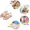 imageFelix ampamp Flora Toddler Girl Sandals  Flower Girl Dress Shoes Open Toe Little Kid Summer FlatsBc276rose Gold