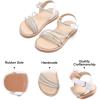 imageFelix ampamp Flora Toddler Girl Sandals  Flower Girl Dress Shoes Open Toe Little Kid Summer FlatsBc276silver