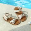 imageFelix ampamp Flora Toddler Girl Sandals  Flower Girl Dress Shoes Open Toe Little Kid Summer FlatsBc316beige