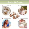 imageFelix ampamp Flora Toddler Girl Sandals  Flower Girl Dress Shoes Open Toe Little Kid Summer FlatsBc316beige