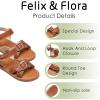 imageFelix ampamp Flora Toddler Girl Sandals  Flower Girl Dress Shoes Open Toe Little Kid Summer FlatsBc316brown