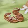 imageFelix ampamp Flora Toddler Girl Sandals  Flower Girl Dress Shoes Open Toe Little Kid Summer FlatsBc316brown